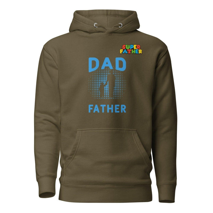 Dad Father SuperGraphic Hoodie - Military Green - S - ArtyKoala
