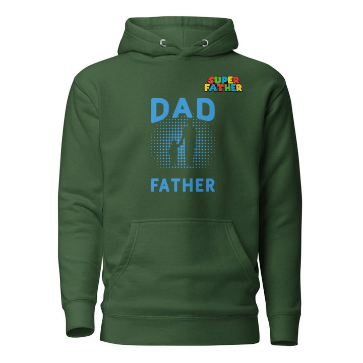 Dad Father SuperGraphic Hoodie - Forest Green - S - ArtyKoala