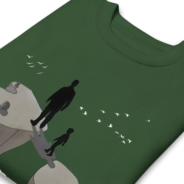 Dad is My Hero Graphic Sweatshirt - Forest Green - S - ArtyKoala