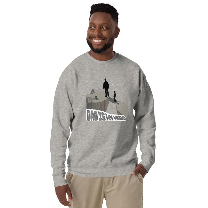 Dad is My Hero Graphic Sweatshirt - Carbon Grey - S - ArtyKoala