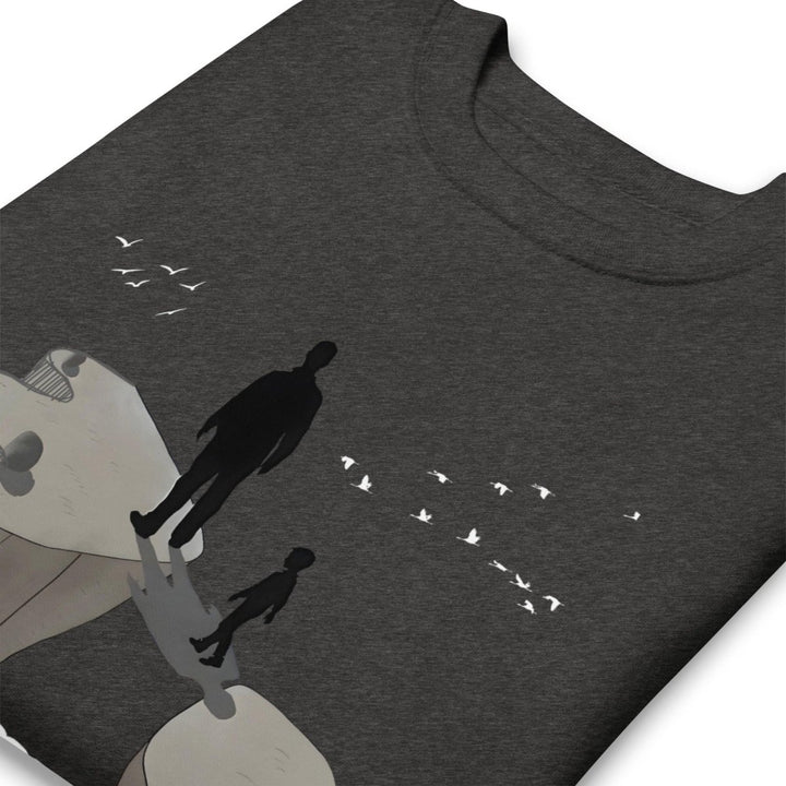 Dad is My Hero Graphic Sweatshirt - Charcoal Heather - S - ArtyKoala