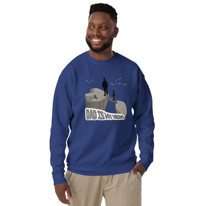 Dad is My Hero Graphic Sweatshirt - Team Royal - S - ArtyKoala