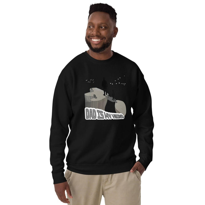 Dad is My Hero Graphic Sweatshirt - Black - S - ArtyKoala