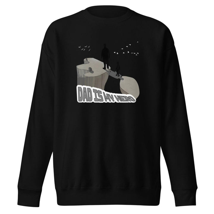 Dad is My Hero Graphic Sweatshirt - Black - S - ArtyKoala