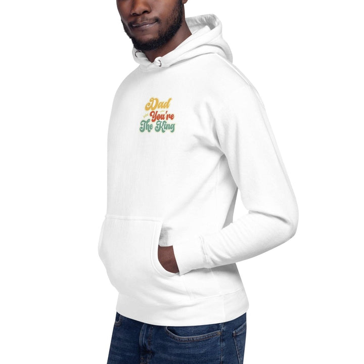 Dad You're The King Graphic Hoodie - White - S - ArtyKoala