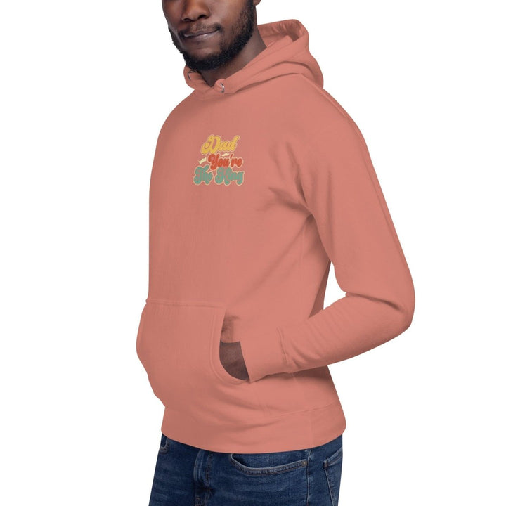 Dad You're The King Graphic Hoodie - Dusty Rose - S - ArtyKoala