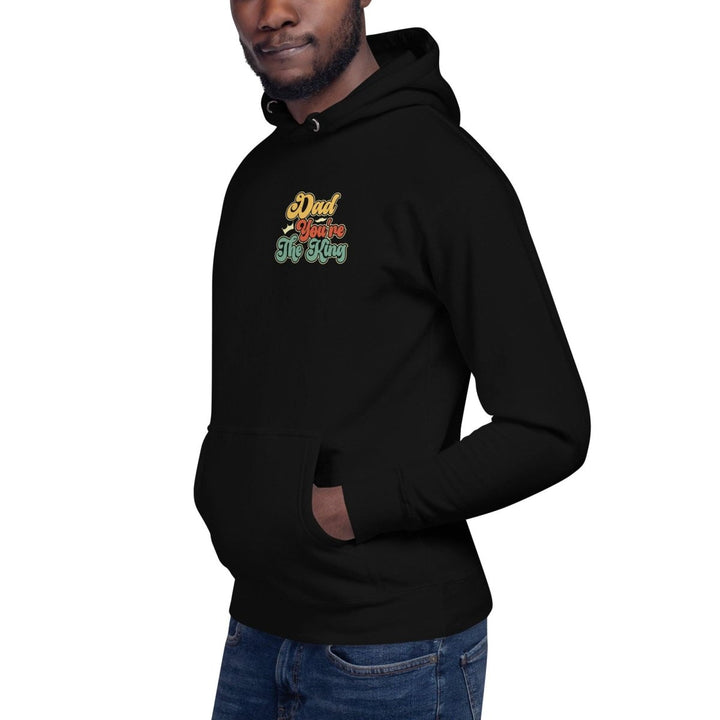 Dad You're The King Graphic Hoodie - Charcoal Heather - S - ArtyKoala