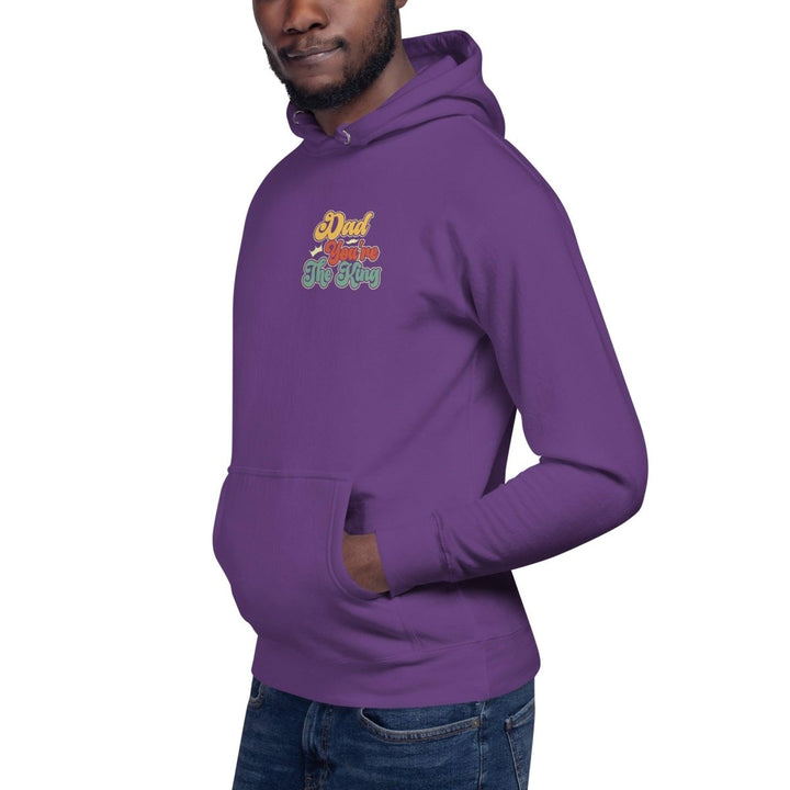 Dad You're The King Graphic Hoodie - Charcoal Heather - S - ArtyKoala
