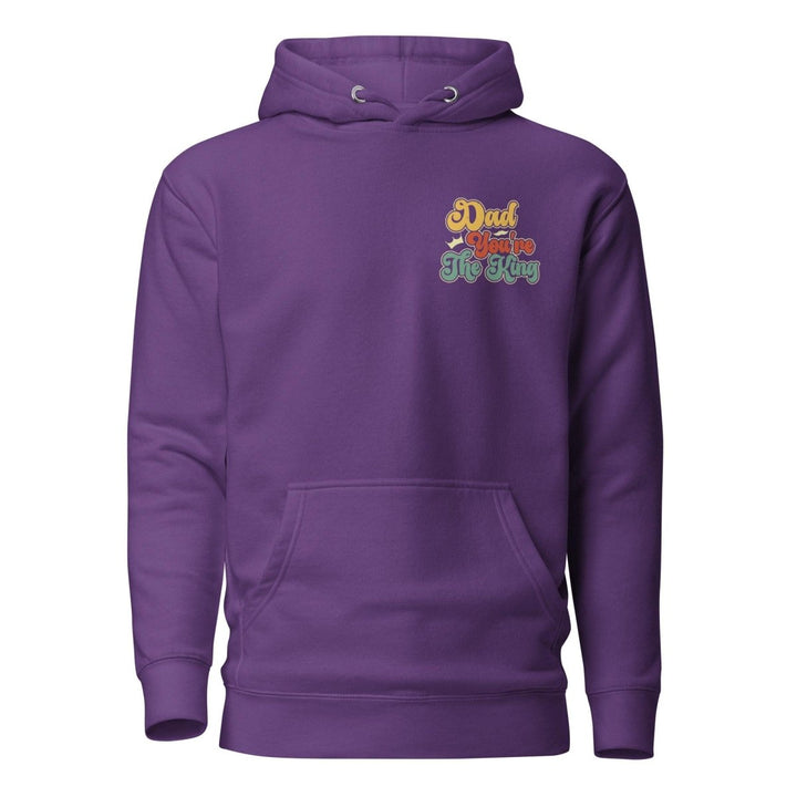 Dad You're The King Graphic Hoodie - Purple - S - ArtyKoala