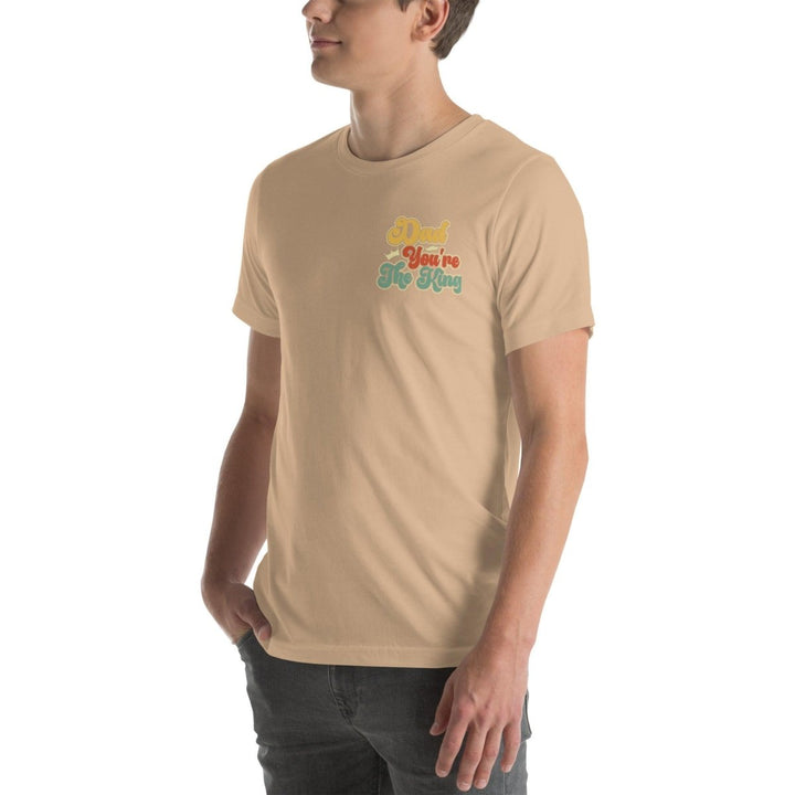 Dad You're The King Graphic Tee - Heather Dust - S - ArtyKoala