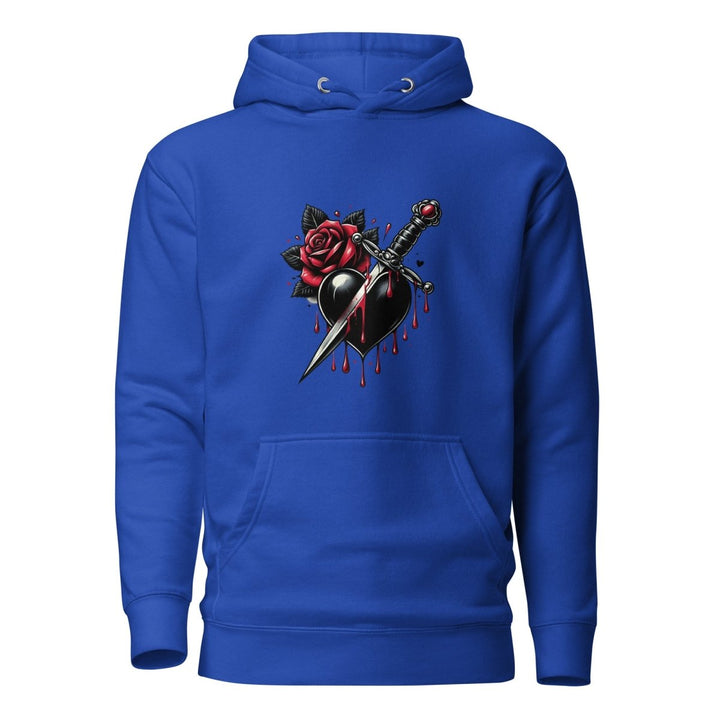 Dagger Wounded Heart Graphic Hoodie - Team Royal - S - ArtyKoala
