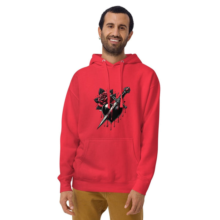 Dagger Wounded Heart Graphic Hoodie - Sky Blue - S - ArtyKoala