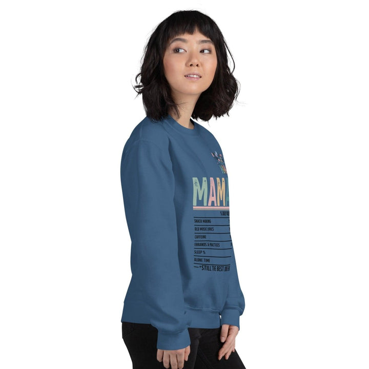 Daily Volue Mama Graphic Sweatshirt - Indigo Blue - S - ArtyKoala