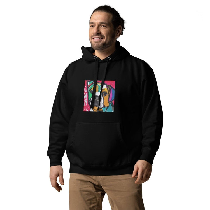 Dog Man Graphic Hoodie - Black - S - ArtyKoala