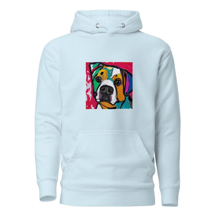 Dog Man Graphic Hoodie - Sky Blue - S - ArtyKoala