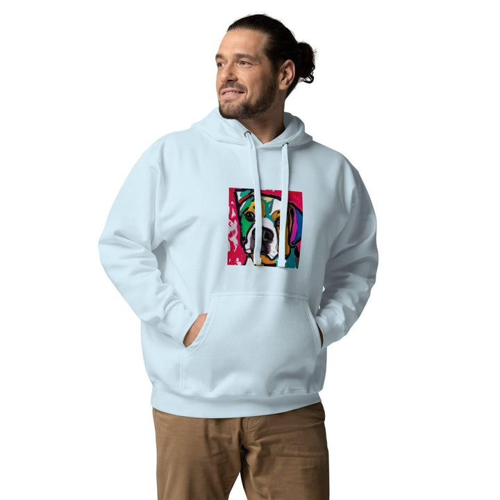 Dog Man Graphic Hoodie - Sky Blue - S - ArtyKoala