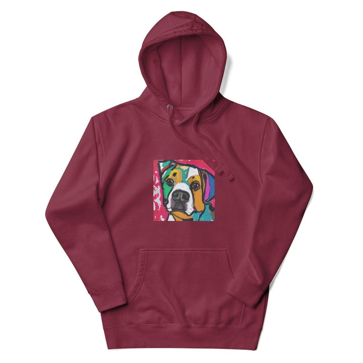 Dog Man Graphic Hoodie - Purple - S - ArtyKoala