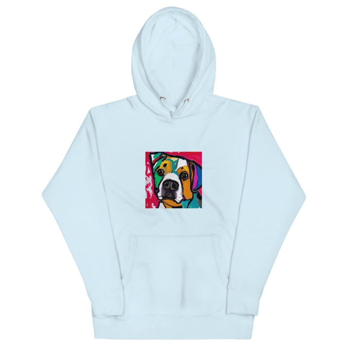 Dog Man Graphic Hoodie - Sky Blue - S - ArtyKoala
