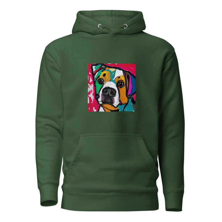 Dog Man Hoodie - Forest Green / S - ArtyKoala