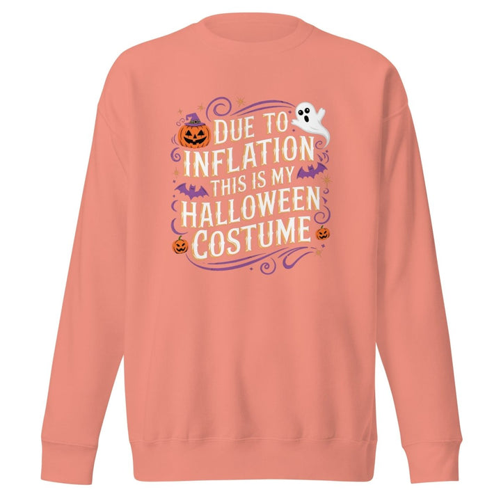 Due to Inflation This is Graphic Sweatshirt - Dusty Rose - S - ArtyKoala