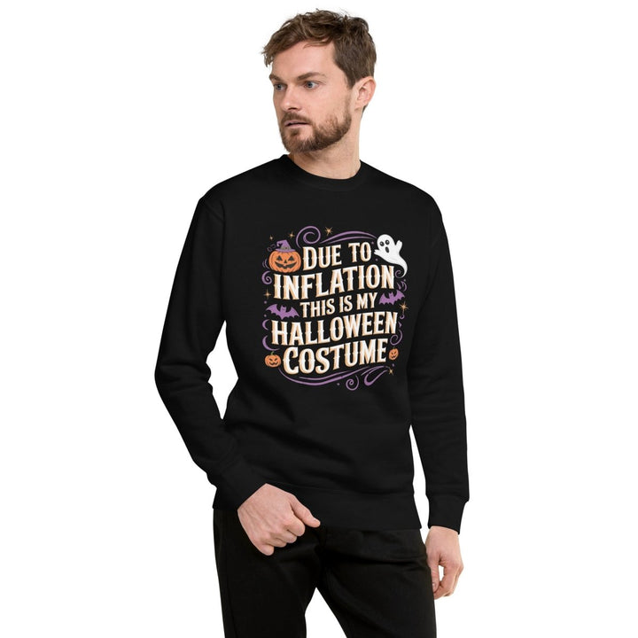 Due to Inflation This is Graphic Sweatshirt - Black - S - ArtyKoala