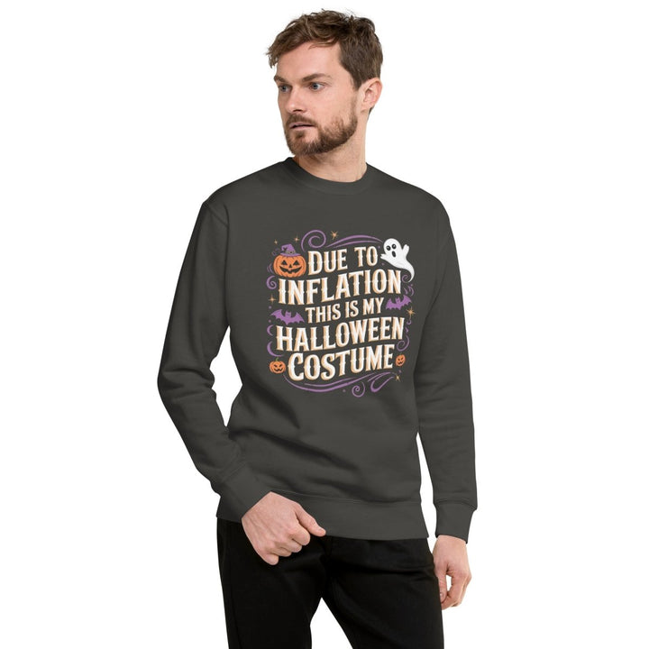 Due to Inflation This is Graphic Sweatshirt - Black - S - ArtyKoala