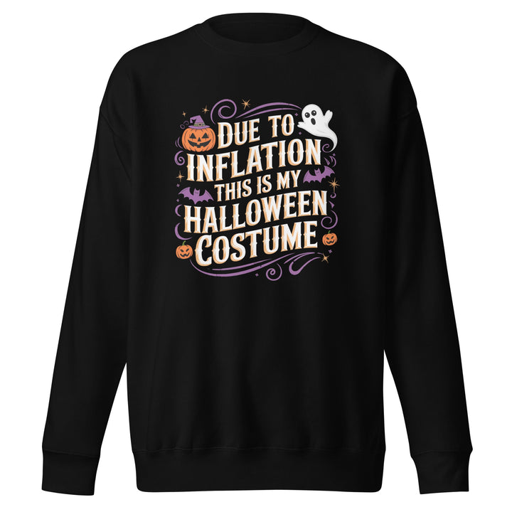 Due to Inflation This is My Halloween Costume Unisex Premium Sweatshirt - Black / S - ArtyKoala