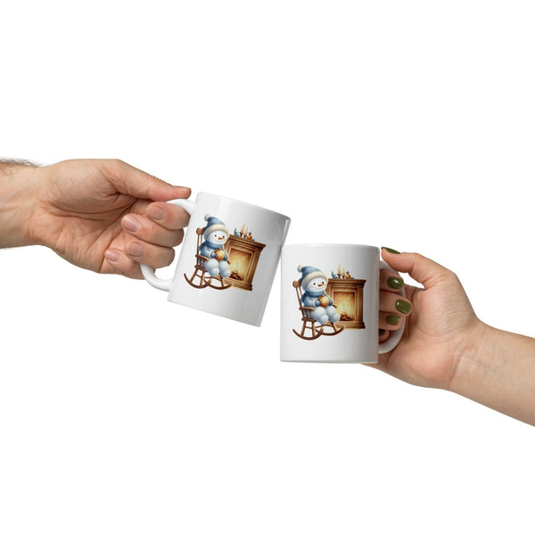Enjoy The Fireplace White glossy mug - 11 oz - ArtyKoala