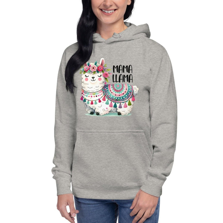Fancy Llama Graphic Hoodie - Carbon Grey - S - ArtyKoala