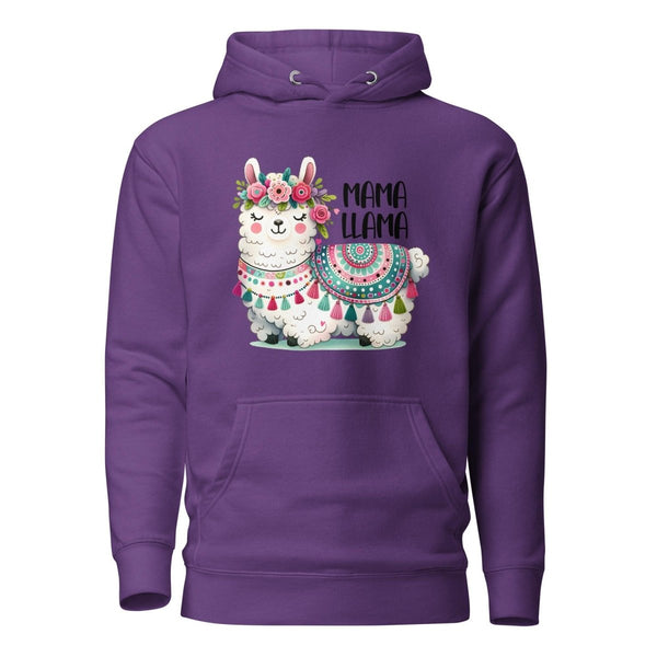 Fancy Llama Graphic Hoodie - Purple - S - ArtyKoala