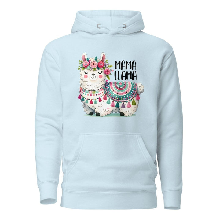 Fancy Llama Graphic Hoodie - Sky Blue - S - ArtyKoala