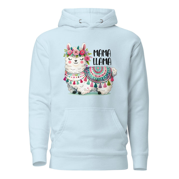 Fancy Llama Women Premium Hoodie - Sky Blue / S - ArtyKoala