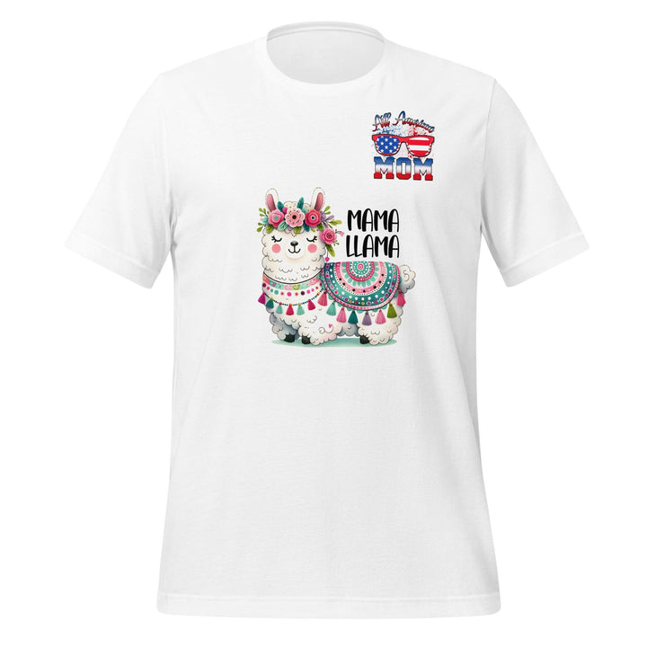 Fancy Mama Llama & All American Women Premium T-shirt - White / S - ArtyKoala