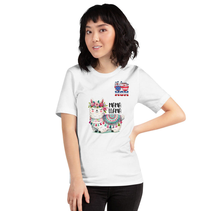 Fancy Mama Llama & All American Women Premium T-shirt - ArtyKoala