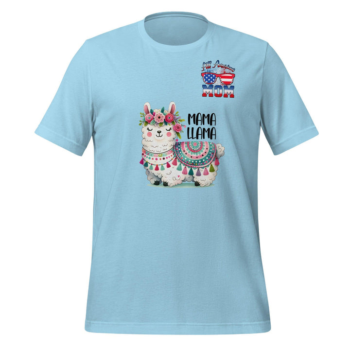 Fancy Mama Llama & All American Women Premium T-shirt - Ocean Blue / S - ArtyKoala