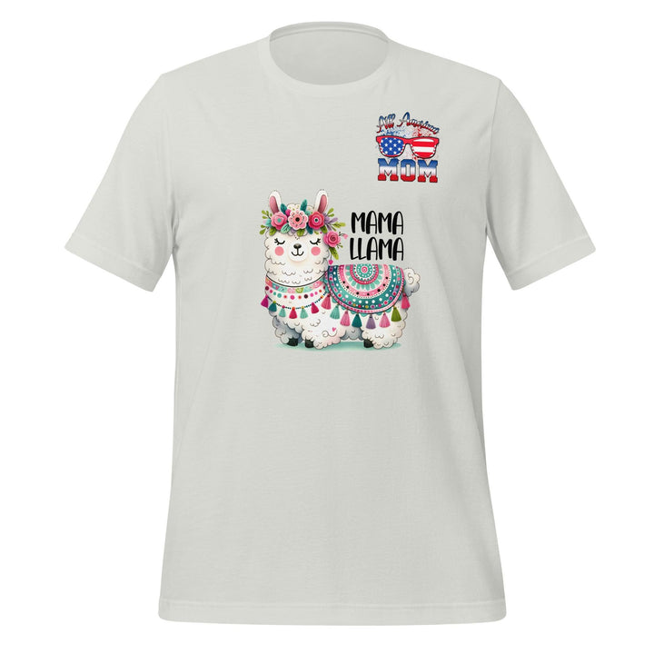 Fancy Mama Llama & All American Women Premium T-shirt - Silver / S - ArtyKoala