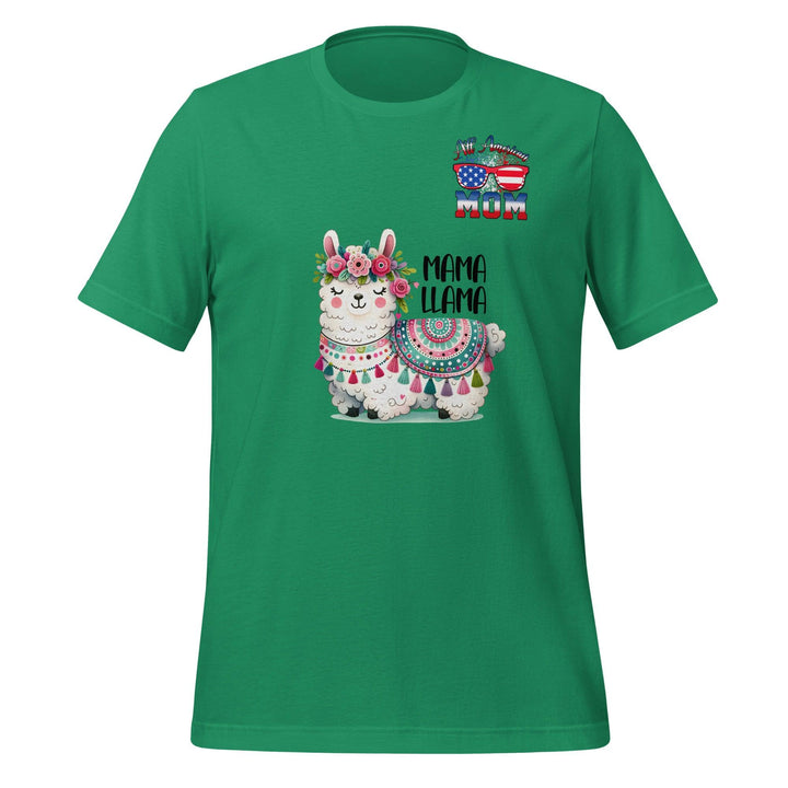 Fancy Mama Llama & All American Women Premium T-shirt - Kelly / S - ArtyKoala