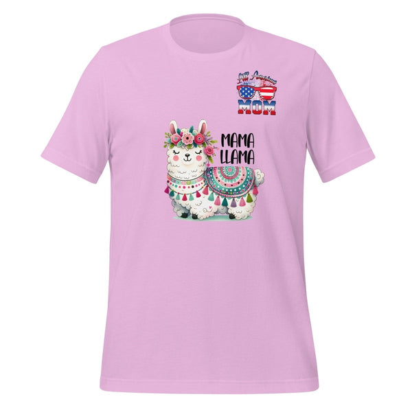 Fancy Mama Llama Graphic Tee - Lilac - S - ArtyKoala