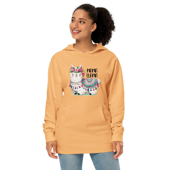 Fancy Mama Llama Women Premium Midweight Hoodie - ArtyKoala