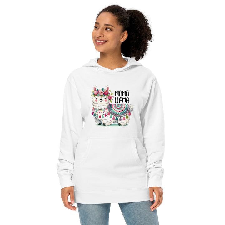 Fancy Mama Llama Women Premium Midweight Hoodie - ArtyKoala