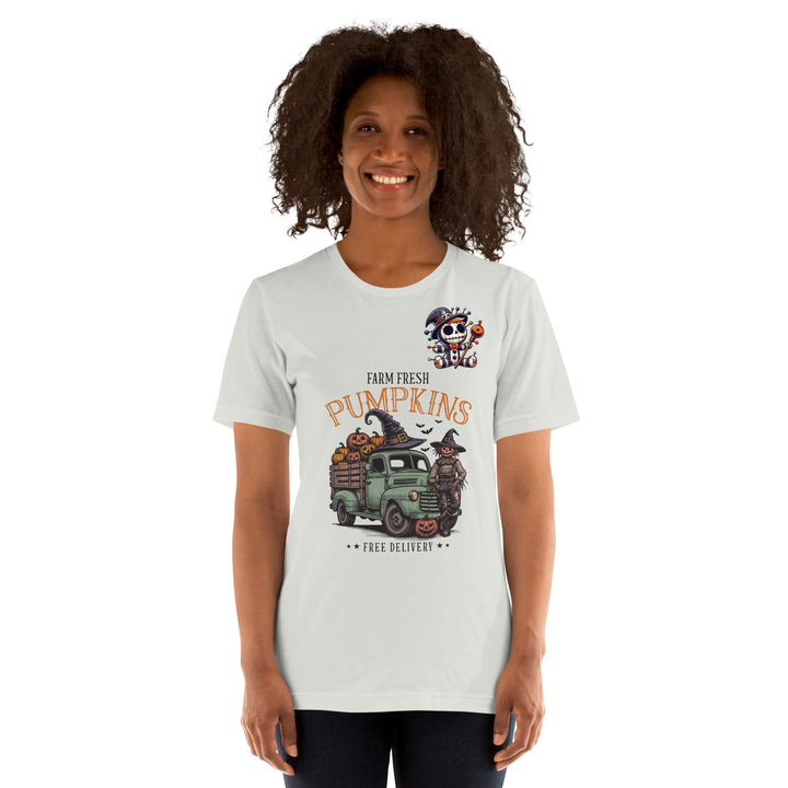 Farm Fresh Pumpkins Free Delivery Unisex Premium Halloween T-shirt - ArtyKoala