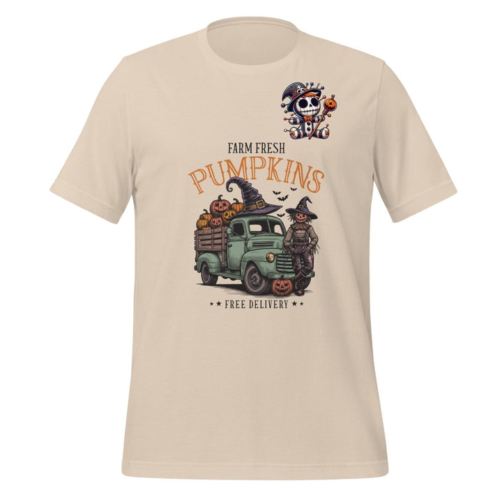 Farm Fresh Pumpkins Graphic Tee - Soft Cream - S - ArtyKoala