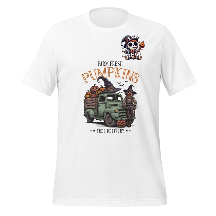Farm Fresh Pumpkins Graphic Tee - White - S - ArtyKoala