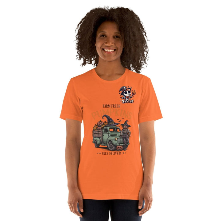 Farm Fresh Pumpkins Graphic Tee - Black - S - ArtyKoala
