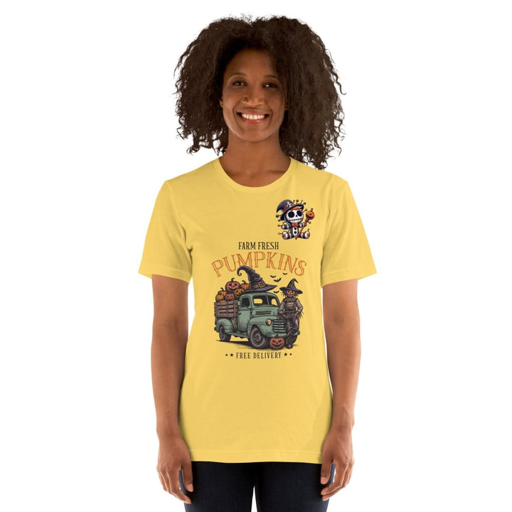 Farm Fresh Pumpkins Graphic Tee - Black - S - ArtyKoala