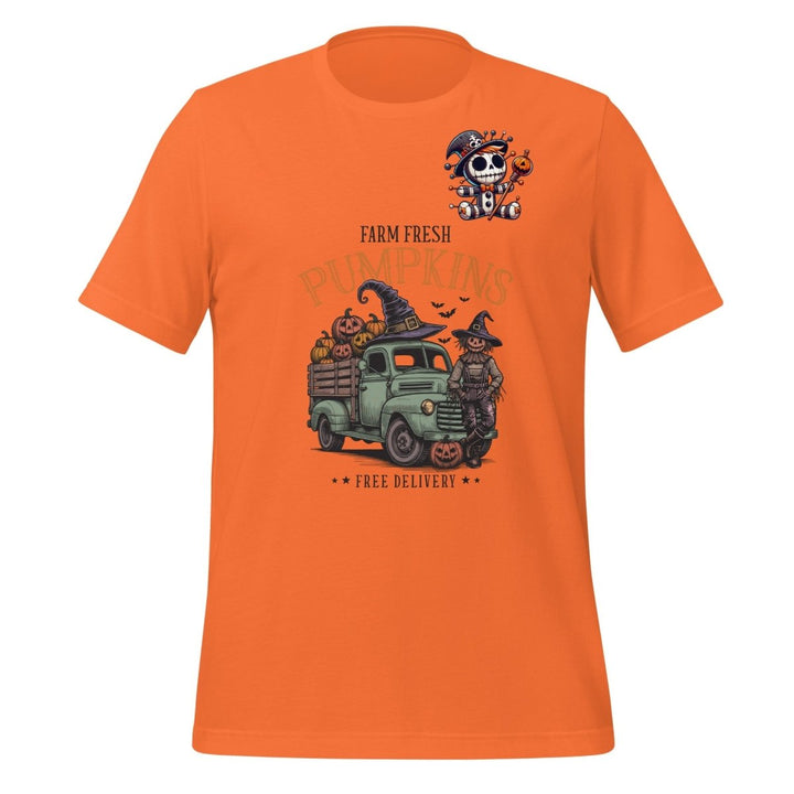 Farm Fresh Pumpkins Graphic Tee - Orange - S - ArtyKoala