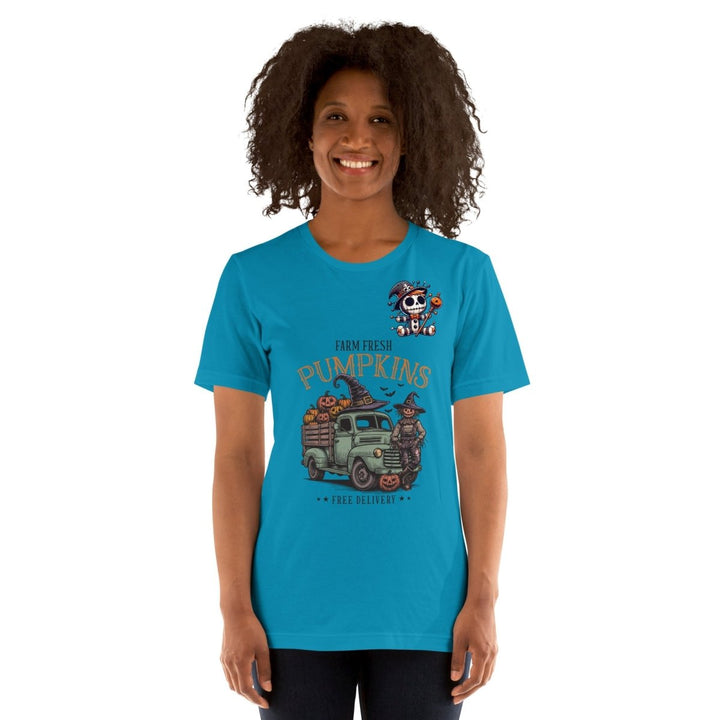 Farm Fresh Pumpkins Graphic Tee - Black - S - ArtyKoala