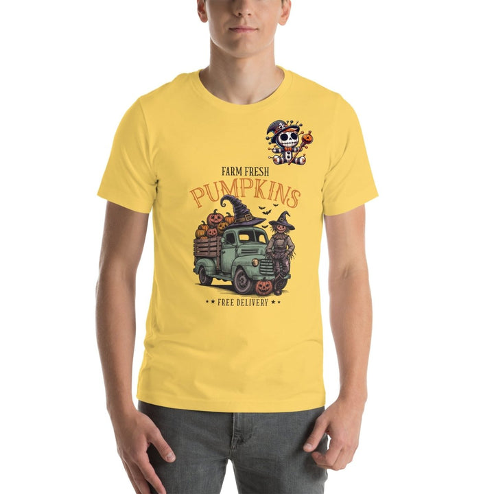 Farm Fresh Pumpkins Graphic Tee - Black - S - ArtyKoala