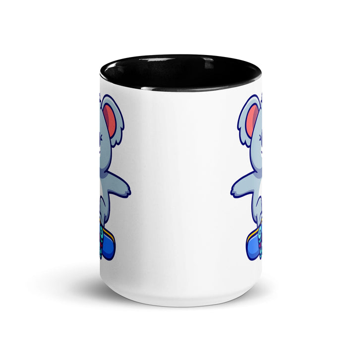 Flying Skateboard Koala Mug with Color Inside - ArtyKoala