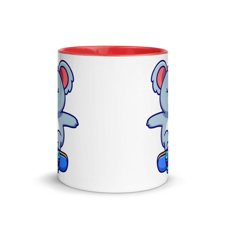 Flying Skateboard Koala Mug with Color Inside - ArtyKoala